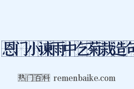 恩门小谏雨中乞菊栽造句是什么意思的图片